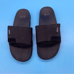 Reef Men’s Fanning Slides Sandals with Bottle Opener Black Size 12